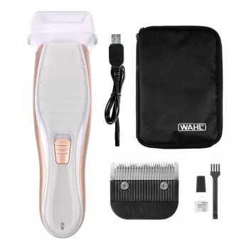 Wahl SHAVE and SMOOTH 3029295 Women's Shaver & Epilator, White/Pink, Corded