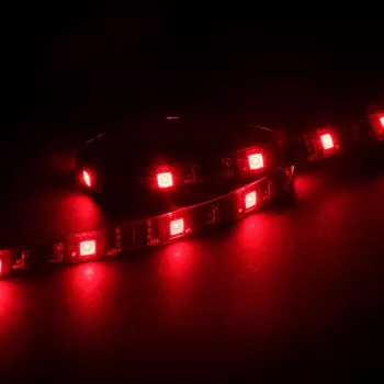 Akasa Vegas M AK-LD05-50RD Red LED Strip for PC Case Internal Lighting, 50 cm, Magnetic Mount, 4-pin Molex