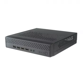 Akasa Cypher MX Thin Mini-ITX Case, Aluminium/SGCC, Black, 1x 2.5 inch HDD/SSD, VESA Mount