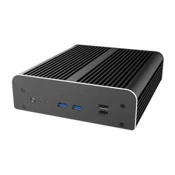 Akasa A-NUC50-M1B Fanless NUC Chassis - Aluminium - Black - UCFF - 2.5 inch Drive Bay