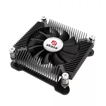 Akasa KS7 Intel LGA 1200/115X Low Profile CPU Cooler 16mm Height Screws and Backplate