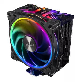 Akasa Soho H4 CPU Air Cooler - 120 mm - 500-2000 RPM - 31.8 dB - 52.91 CFM - ARGB