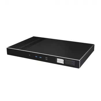 Akasa Galileo TU Plus Intel LGA1700 1U Fanless Thin Mini-ITX Case - Black