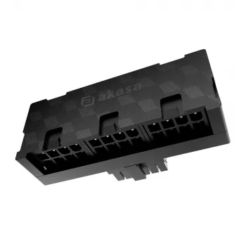 Akasa G-Nexus P24 90 Degree 12VHPWR Adapter 12+4 Pin Male to 3x8-Pin Female, 600W, Black