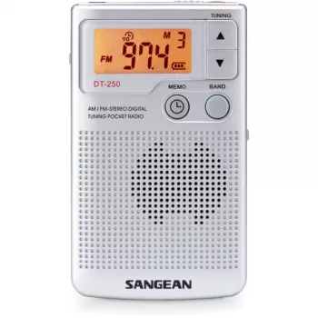 Sangean DT-250 (Pocket 250) Silver Portable AM/FM Radio