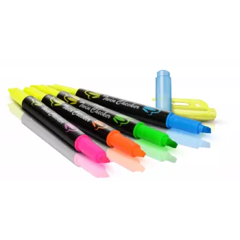 Pentel Twin Checker SLW8-GS Highlighter Set, Assorted Colors, 8 Pieces