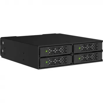 ICY DOCK ToughArmor MB699V5P-B V3 4-Bay 2.5 inch NVMe U.2/U.3 SSD PCIe 5.0 Mobile Rack Enclosure for 5.25 inch Bay (with MCIO Connector)