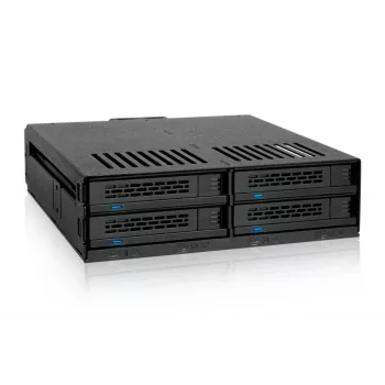 ICY DOCK ExpressCage MB324SP-1B - 4x 2.5 inch SATA/SAS Hot-Swap Mobile Rack for 1x 5.25 inch Bay - Screwless Trays - Black