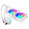 Cooler Master MasterLiquid PL240 FLUX White CPU Liquid Cooler, 240mm Radiator, 2x 120mm Fans, ARGB, LGA1700/AM5