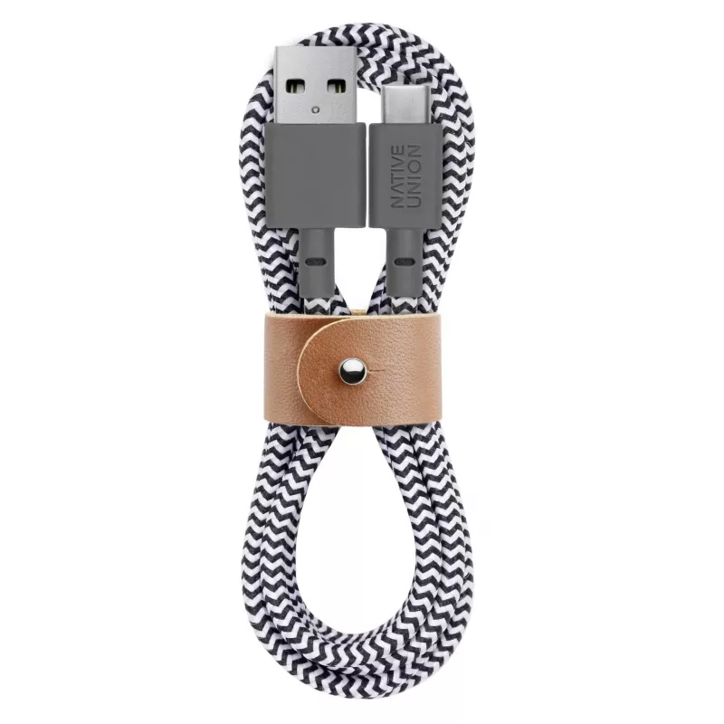 Native Union Belt Cable USB-A to USB-C 1.2m Zebra