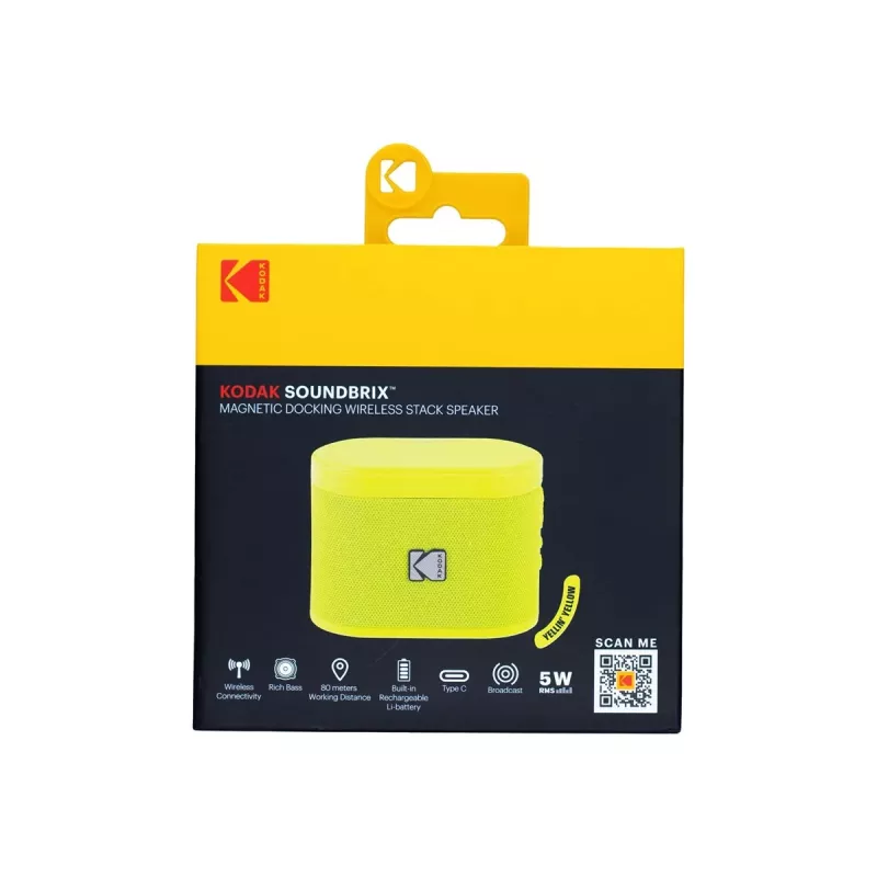 Kodak SoundBrix Wireless Stack Speaker Yellin's Yellow