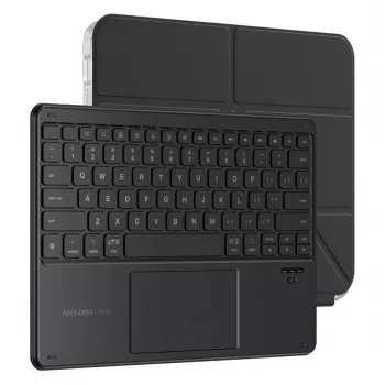 AMAZINGTHING Minimal Case Keylite Combo Keyboard Case for iPad 11 2025 - Black