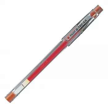 Pilot Pen G-Tec C4 0.4 mm Gel Rollerball Pen Transparent Barrel Black Ink