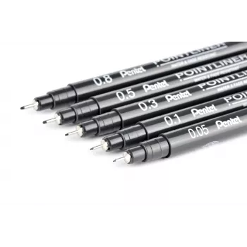 Pentel Pointliner fineliner set, black
