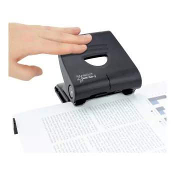 Rapesco 827-P PF827PB2 2-Hole Punch, 30 Sheets, Black