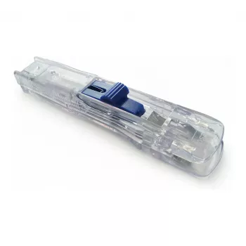Rapesco Supaclip 40 Dispenser - Transparent - 40 Sheets - Stainless Steel Clips - 8 Clips Included