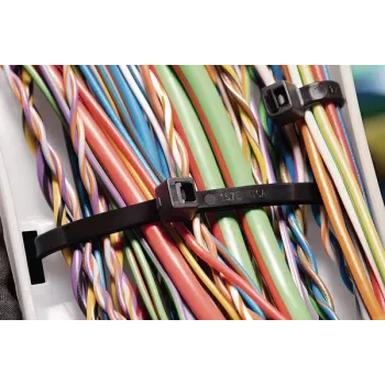HellermannTyton T50L Cable Tie - Polyamide - White - 11 cm - V2 - EC 60092 series - IEC 62275:2006 - 39 cm