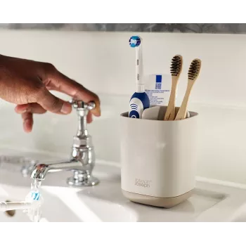 Joseph Joseph EasyStore Matt Ecru Toothbrush Holder