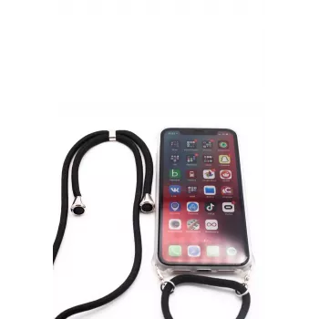 Evelatus Apple iPhone X/XS Case with Rope Black Transparent