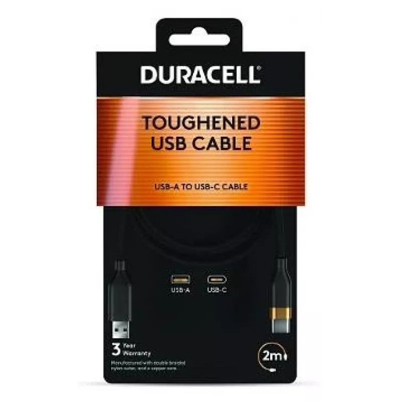 2-POWER 2m USB-A to USB-C 60W Charging & Data Cable - Black