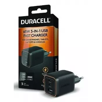 Duracell Wall Charger PD 65W GaN 2 x USB-C