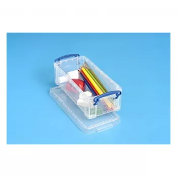 Really Useful Boxes 0.9C Storage Box - Transparent - 0.9 Litre - Rectangular - Polypropylene