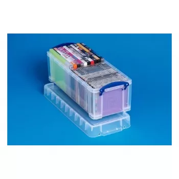 Really Useful Box 6.5 Litre CD/DVD Storage Case - Holds 36 CDs or 20 DVDs - Clear