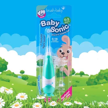 BRUSH BABY Baby Sonic Sonic Toothbrush 0-3 Years Marine