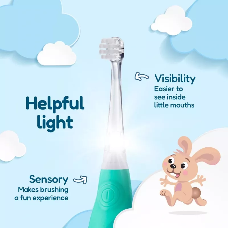 BRUSH BABY Baby Sonic Sonic Toothbrush 0-3 Years Marine