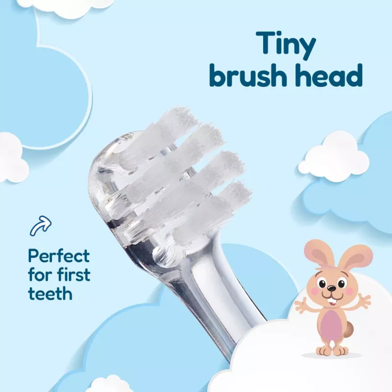 Brush-Baby BabySonic Replacement Brush Heads 0-18 Months 2 Pack White