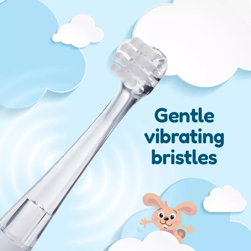 Brush-Baby BabySonic Replacement Brush Heads 0-18 Months 2 Pack White