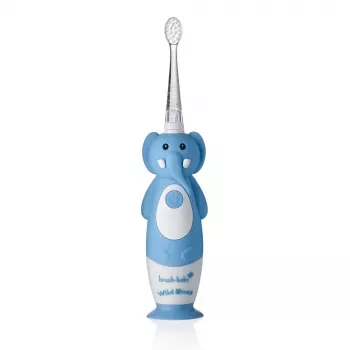 Brush Baby Wild Ones Sonic Toothbrush for Children 0-10 Years, Elephant Design, Grey/White