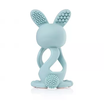 BRUSH BABY Bobbie Bunny Teether Baby Teething Toy Eucalyptus Green