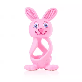 Brush Baby Bobbie Bunny Teether - Rose Pink
