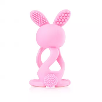 Brush Baby Bobbie Bunny Teether - Rose Pink