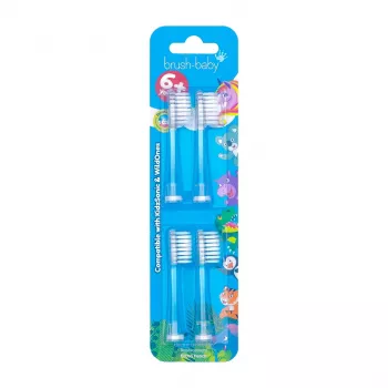 Brush-Baby Kidz Sonic Replacement Brush Heads 6+ 4 Pack