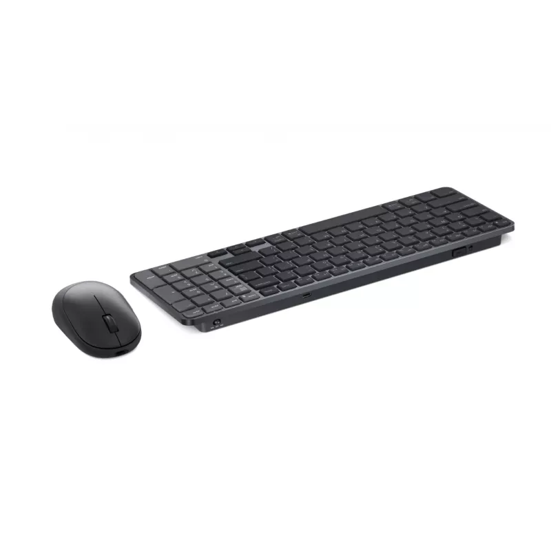 Dell Pro 7 Rechargeable Compact Keyboard and Mouse - KM746 - Lithuanian (QWERTY) - Titan Gray