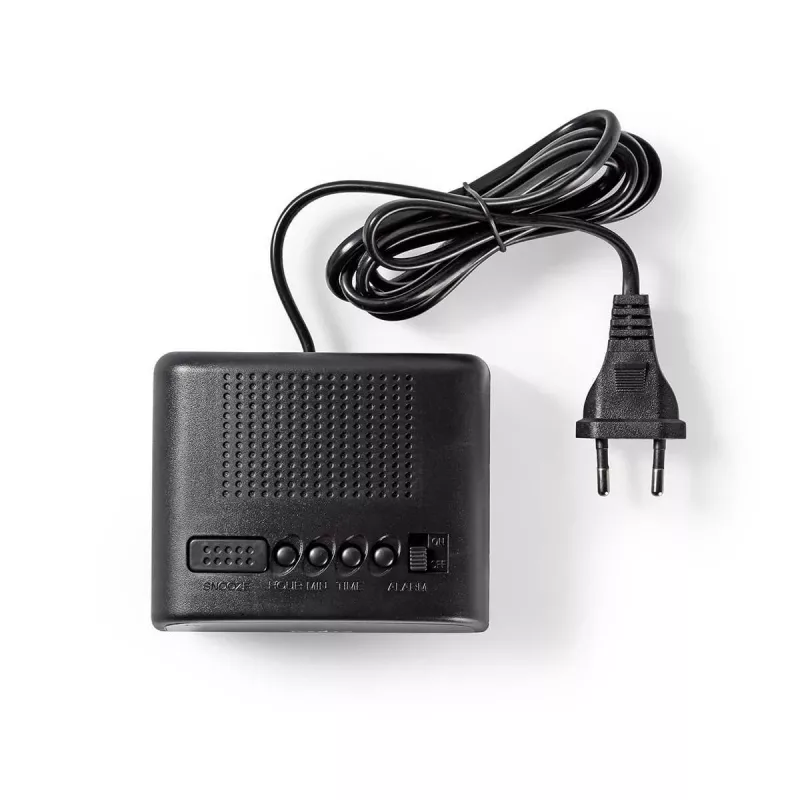 Nedis CLDK008BK LED Digital Alarm Clock with Snooze, Black