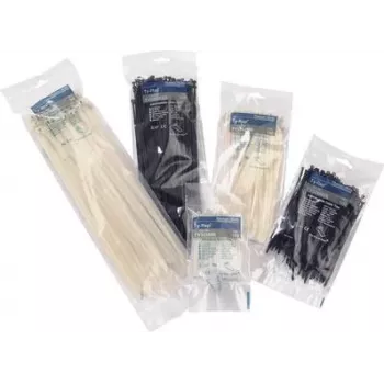 ABB Ty-Rap® Cable Tie with Steel Barb Closure 92 mm x 2.4 mm TY523MR Transparent 100 pcs