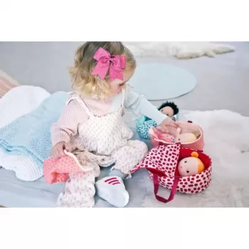 Lilliputiens Anais the Fox Soft Doll Play Set with Basket, Outfit and Blanket