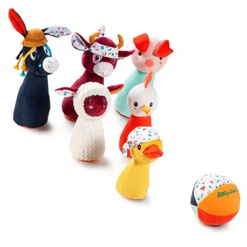 Lilliputiens Farm Bowling Set with Bell Ball