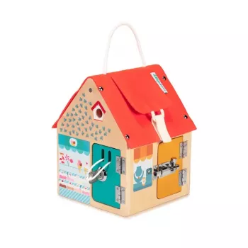 Lilliputiens Georges the Fox Wooden Activity House with Locks
