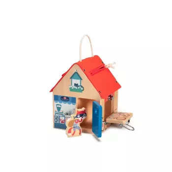Lilliputiens Georges the Fox Wooden Activity House with Locks