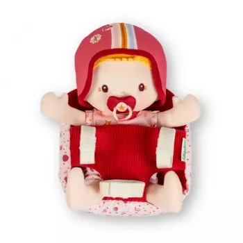 Lilliputiens Lena Doll in Bicycle Seat with Comforter and Helmet 18m+