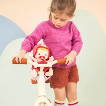 Lilliputiens Lena Doll in Bicycle Seat with Comforter and Helmet 18m+