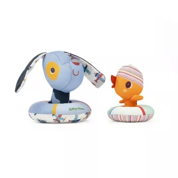 Lilliputiens Bath Toy Set Jules the Dog and Gaspard the Duck 6m+