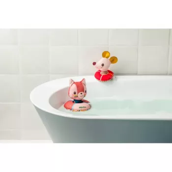 Lilliputiens Bath Toy Set Jeanne the Cat and Nina the Mouse 6m+