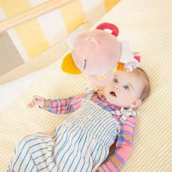 Lilliputiens Activity Mirror Lena the Unicorn with Handles, Sensory Toy for Babies 3m+