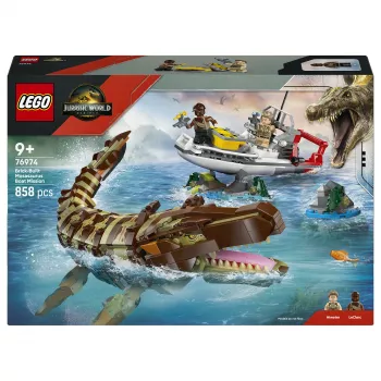 LEGO Jurassic World 76974 Mission on the Boat and Mosasaurus Model