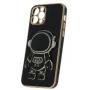 iLike Samsung Galaxy A34 5G Astronaut Case - Transparent with Astronaut Graphic, TPU Back Cover with Kickstand